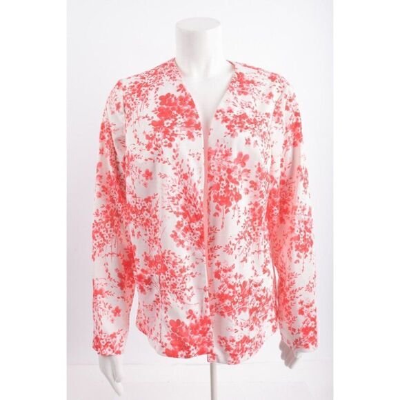 Vintage Marta D Womans Skirt Set Blouse Top Size 16 Red White Floral 3pcs - Picture 1 of 12